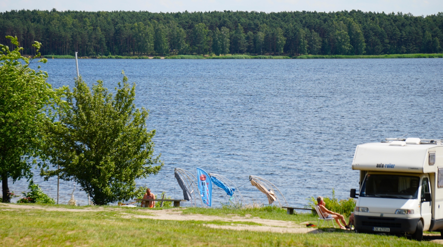 Camping right by the water