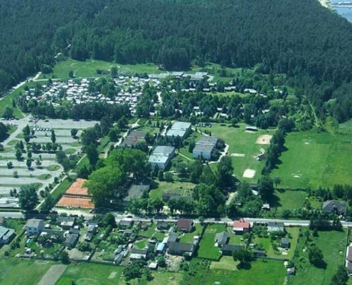 Widok na Ośrodek Borki z Samolotu